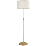 HOMCOM Floor Lamp with Remote, Height Adjustable Standing Lamp with Linen Shade