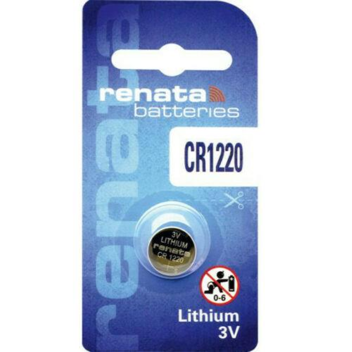 Renata CR1220 Lithium Watch Battery – Single Button Cell for Watches and Small Electronics