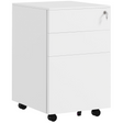 Vinsetto white 3 drawer lockable file cabinet