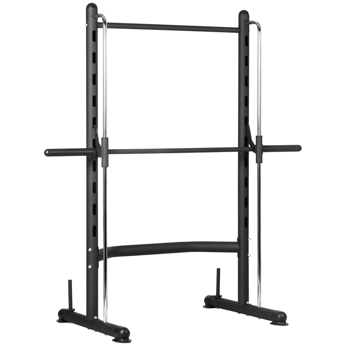 HOMCOM Adjustable Squat Rack with Pull-Up Bar & Barbell Bar – 10-Level Height, Home Gym Power Station
