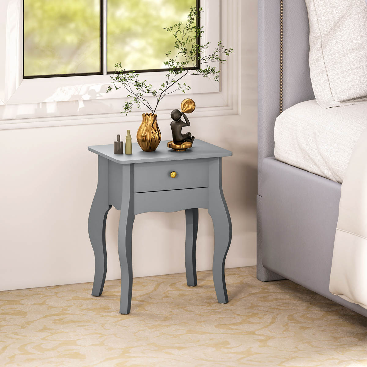 Grey French-style side table