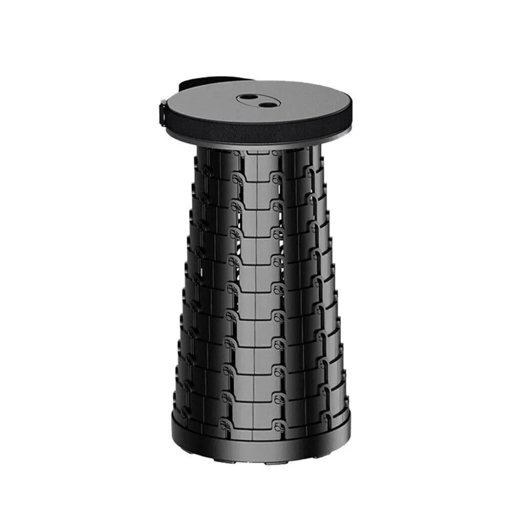 Folding Stool Portable Telescoping Seat Retractable Camping Adjustable UK