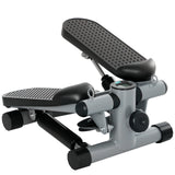 SPORTNOW Mini Stepper with Resistance Bands, LCD Monitor and Non-Slip Pedals – Home Workout Step Machine