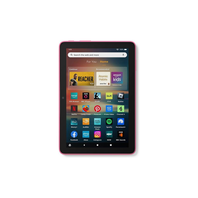 Amazon Fire HD 8 tablet in Hibiscus