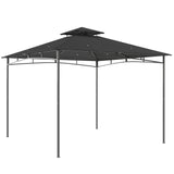 Outsunny 3 x 3 m Garden Gazebo with 2-Tier Roof, UPF 50 Fabric and Metal Frame – Outdoor Canopy Shelter, Dark Grey