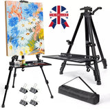 Adjustable Aluminium Art Easel Stand, 51–155cm Folding Tripod with Carry Bag – Painting & Display