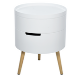HOMCOM 3-Part Side Table with Detachable Top and Storage – Coffee Table, End Table & Nightstand, White