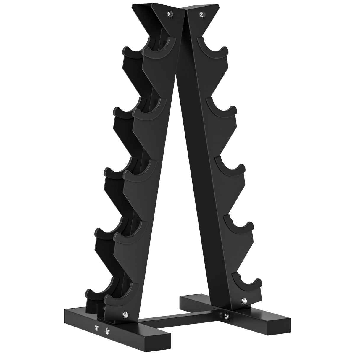 SPORTNOW Five-Tier Dumbbell Rack Weight Tree with Non-Slip Feet – Steel Storage Stand for Home Gym