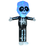 HOMCOM 3m Inflatable Halloween Skeleton Ghost with LED Lights – Indoor and Outdoor Decoration