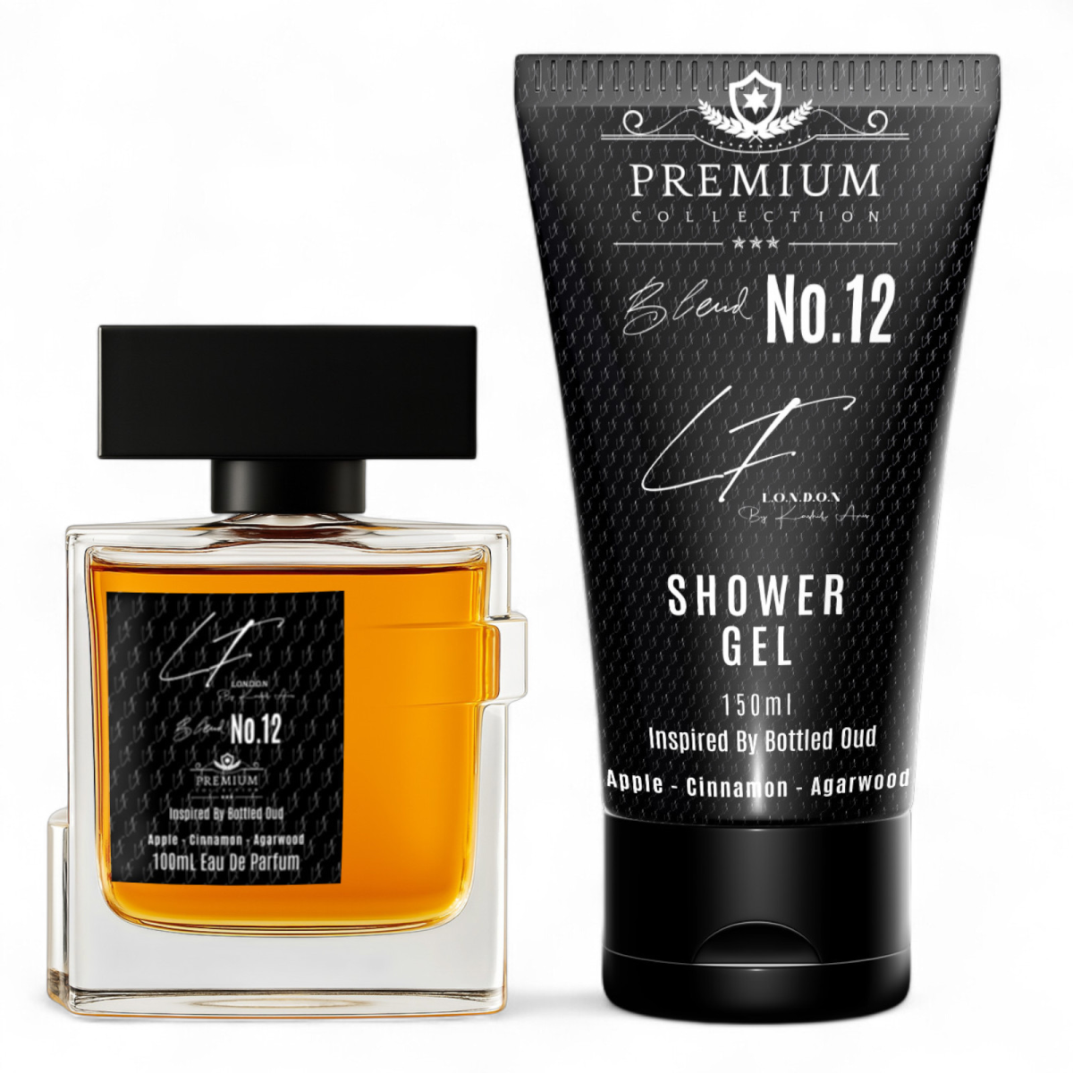 Livfragrance Woody Apple Blend No.12 Gift Set – 100ml Oil-Based Eau de Parfum & 150ml Shower Gel