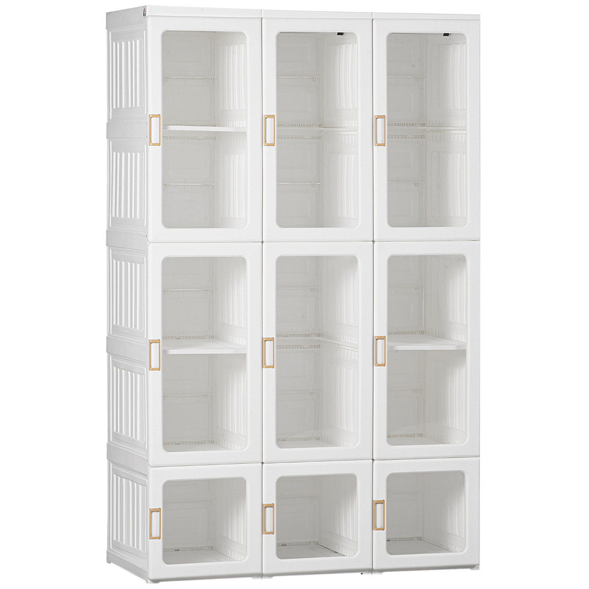 HOMCOM white foldable portable wardrobe