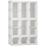 HOMCOM white foldable portable wardrobe