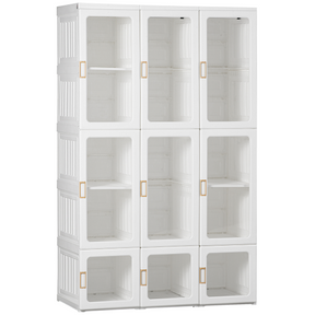 HOMCOM white foldable portable wardrobe