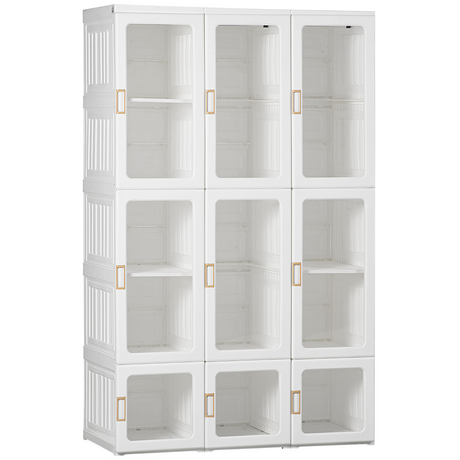 HOMCOM white foldable portable wardrobe
