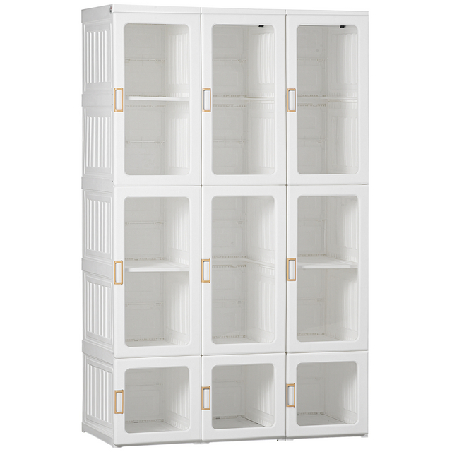 HOMCOM white foldable portable wardrobe