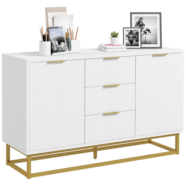 Modern storage cabinet with gold base