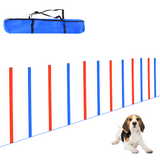 Dog Agility Set with Hoop, Poles, Tunnel & Carrying Bag – Pet Training Play Kit, Obedience Equipment