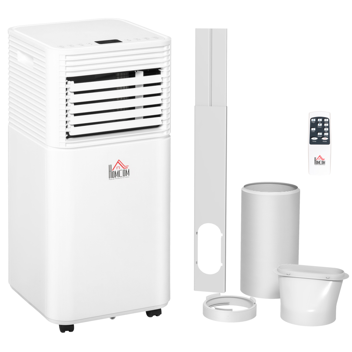 HOMCOM 9000 BTU Portable Air Conditioner with 4 Modes, LED Display & 24-Hour Timer – Home Office Cooling
