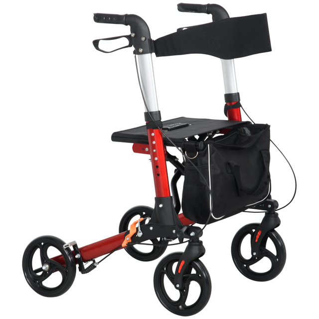 HOMCOM folding rollator walker with seat