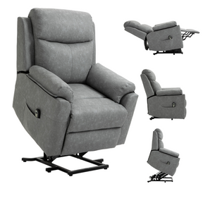 HOMCOM grey electric riser recliner lift chair