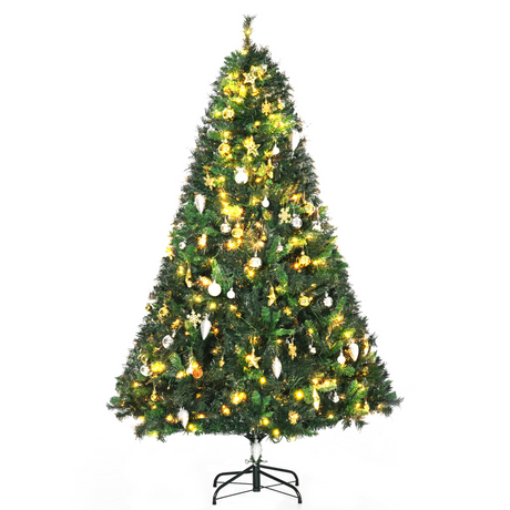 6ft pre-lit artificial Christmas tree with 200 LED lights