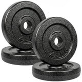 SPORTNOW Weight Plates Set, 4 x 2.5kg with 1in/2.5cm Hole – Metal Dumbbell & Barbell Plates for Home Gym