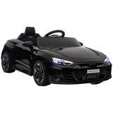 HOMCOM Audi RS e-tron GT Licensed 12V Kids Electric Ride-On Car with Remote Control & USB Music – Black