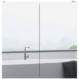 kleankin white mirrored bathroom cabinet