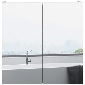 kleankin white mirrored bathroom cabinet