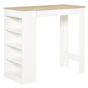 Bar table with 4-tier shelves