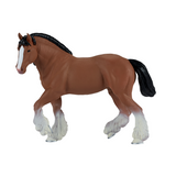 Mojo Clydesdale Horse Figurine in Brown – Hand-Painted Realistic Horse Model