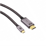 WYEFLOW USB-C to HDMI Cable 1.8m with 4K 60Hz Support – Braided Aluminium Video Cable, Black