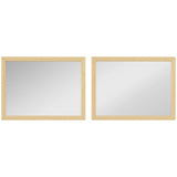 HOMCOM Wall Bathroom Mirror, 30 x 40 cm Wall-Mounted Mirror for Living Room, Bedroom, Hallway, Set of 2