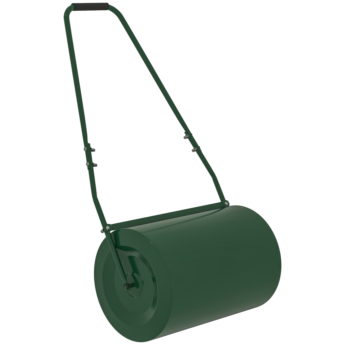 Outsunny Heavy-Duty Metal Lawn Roller, Fillable with Water or Sand – Garden Lawn Levelling Tool, Deep Green