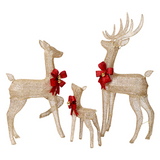 Lighted Christmas Reindeer Family – 3 Piece Outdoor Set with 210 Warm White Lights