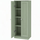 HOMCOM Narrow Bathroom Cabinet with 2 Doors & 4 Tiers – Slim Freestanding Storage Cupboard