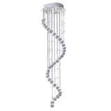 HOMCOM Crystal Chandelier with 160 Octagon Crystals – Polished Chrome Ceiling Light for Living Room and Hall