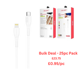 Ven-Dens Type-C to Lightning Fast Charging Cable – Heat Resistant Anti-Slip Design, Bulk Deal 25 Pack