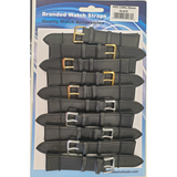 DK Extra Long Leather Watch Straps, Pack of 10 – 14mm Width, Black