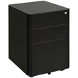 Black mobile filing cabinet