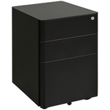 Black mobile filing cabinet