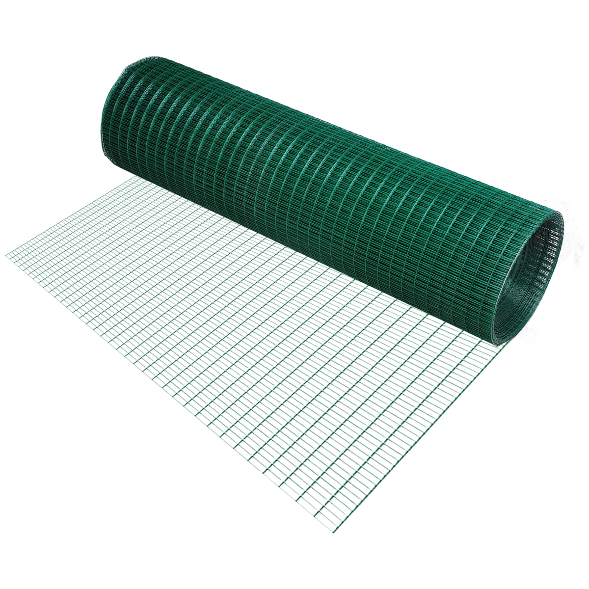 PawHut PVC-Coated Welded Wire Mesh Fence, 30m x 0.9m – Poultry, Aviary & Small Animal Run, Galvanised