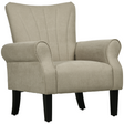 HOMCOM beige linen-look accent armchair