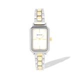 Henley Womens Mnimal Rectangular Bracelet Watch - Two Tone