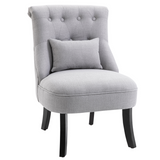 HOMCOM retro button-tufted accent chair