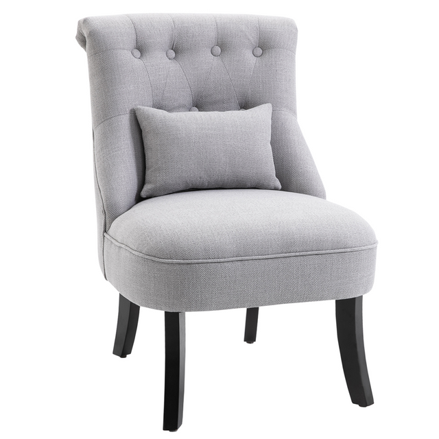 HOMCOM retro button-tufted accent chair