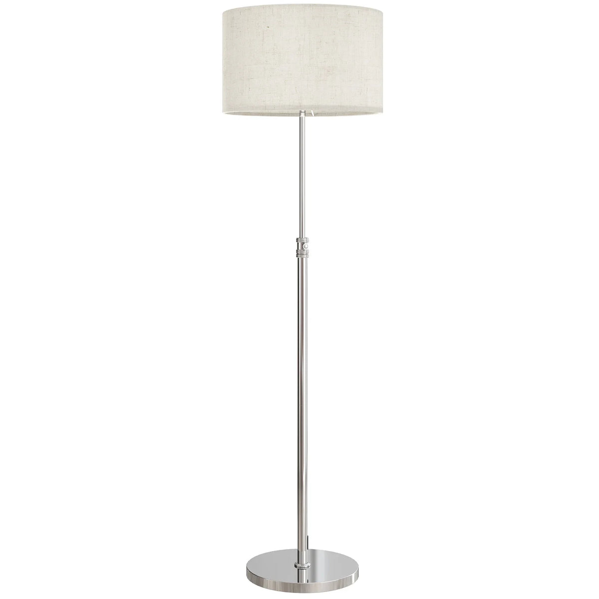 HOMCOM Floor Lamp with Remote, Height Adjustable Standing Lamp with Linen Shade