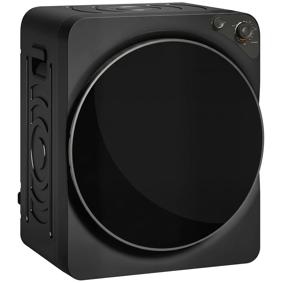 HOMCOM 5kg Vented Tumble Dryer with 5 Drying Modes – 1000W Compact Stackable Dryer, Stainless Steel Tub, Black