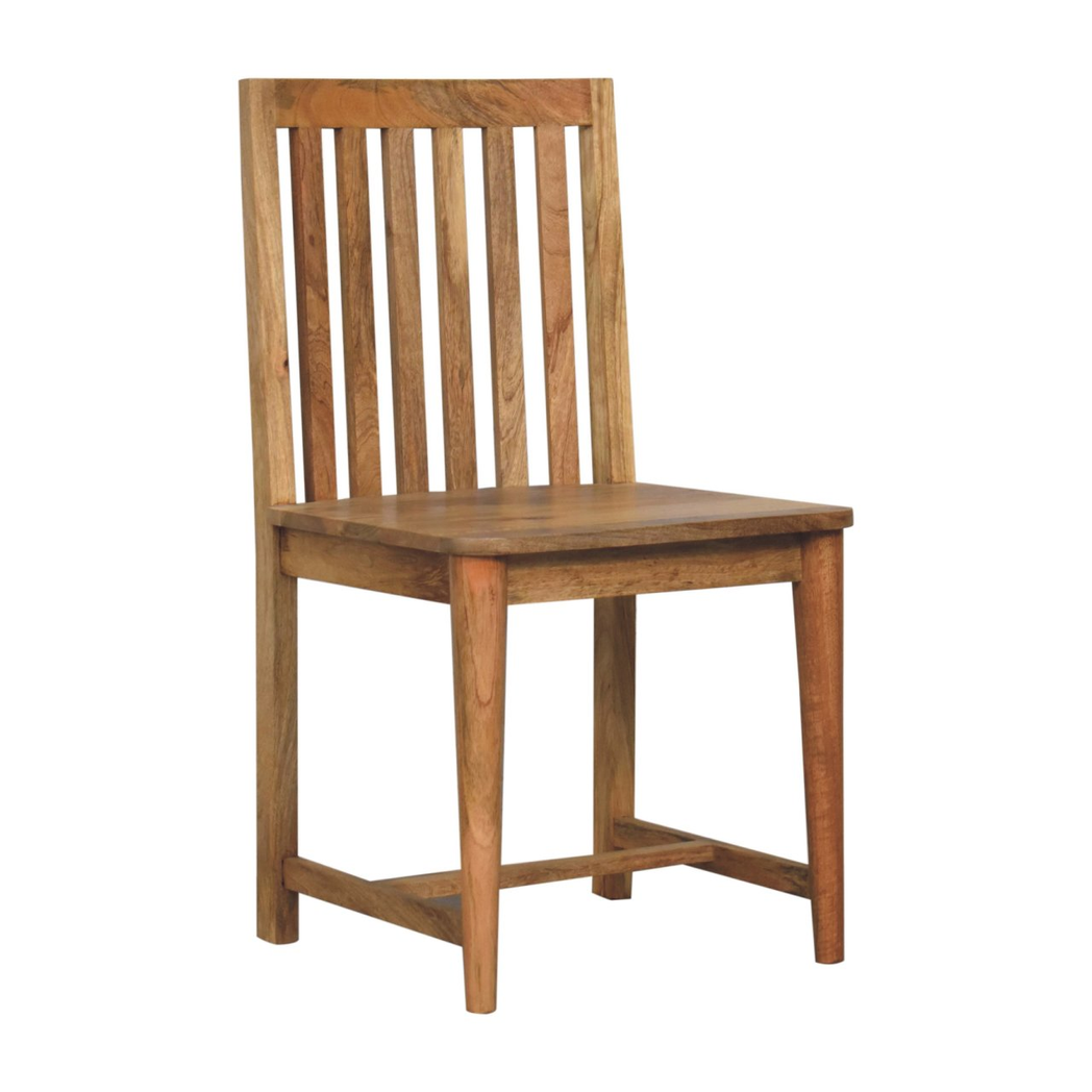 Artisan Furniture Solid Wood Ariella Dining Chair – Contemporary Japanese Design, Oak-ish Finish, Beige
