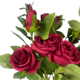 Pack of 6 Artificial Red Roses, 60cm Lifelike Stems – Home, Office & Event Decor, Red